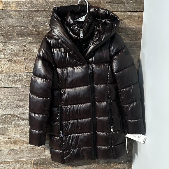 DKNY Shine Puffer Coat Asymmetrical Zipper Front XS - Picture 2 of 7